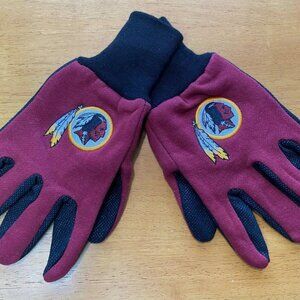 Washington Redskins NFL Gloves Maroon with Black Palms